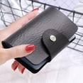 thumbnail image 2 of Solid Color 12 Slots Card Holder Wallet Women Men Business Cards Bags, 2 of 8