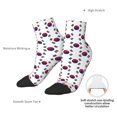 thumbnail image 5 of Women Men Athletic Socks South Korean Flag Cushioned Quarter Ankle Socks, 5 of 7
