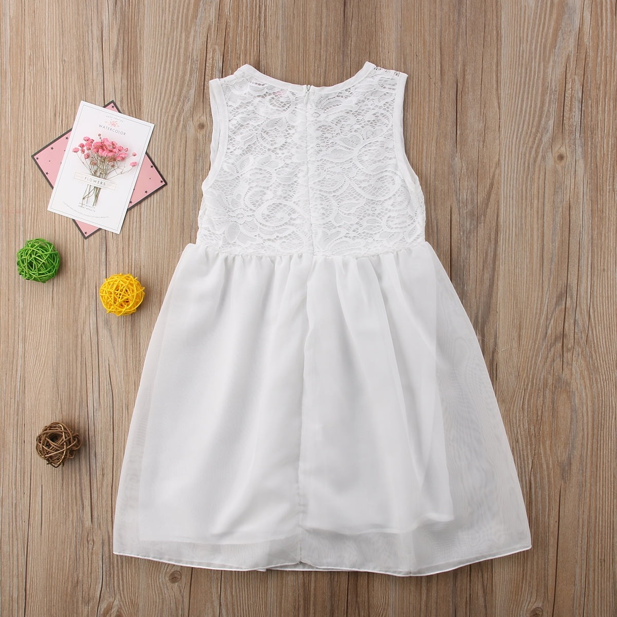 Summer Fashion Kids Girls Toddler Baby Lace Princess Party Dresses