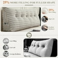 thumbnail image 4 of ANMINY Plush Headboard Pillow - 320 GSM Soft Fleece, High Elastic Pearl Cotton Filling, Versatile Sofa Backrest & Leg Pillow, Perfect Christmas/Housewarming Gift, 4 of 9