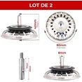 thumbnail image 2 of Set of 2 80mm Kitchen Sink Stopper - 304 SS Stainless Steel Anti-Corrosion for 80mm Sink Drain - Filter, Kitchen Strainer Best for Draining and Anti-B, 2 of 5