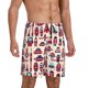 thumbnail image 2 of Balery Rocket Pattern Pantalones cortos de pijama de punto de algodón para hombre con cinturilla y bolsillos-X-Large, 2 of 6