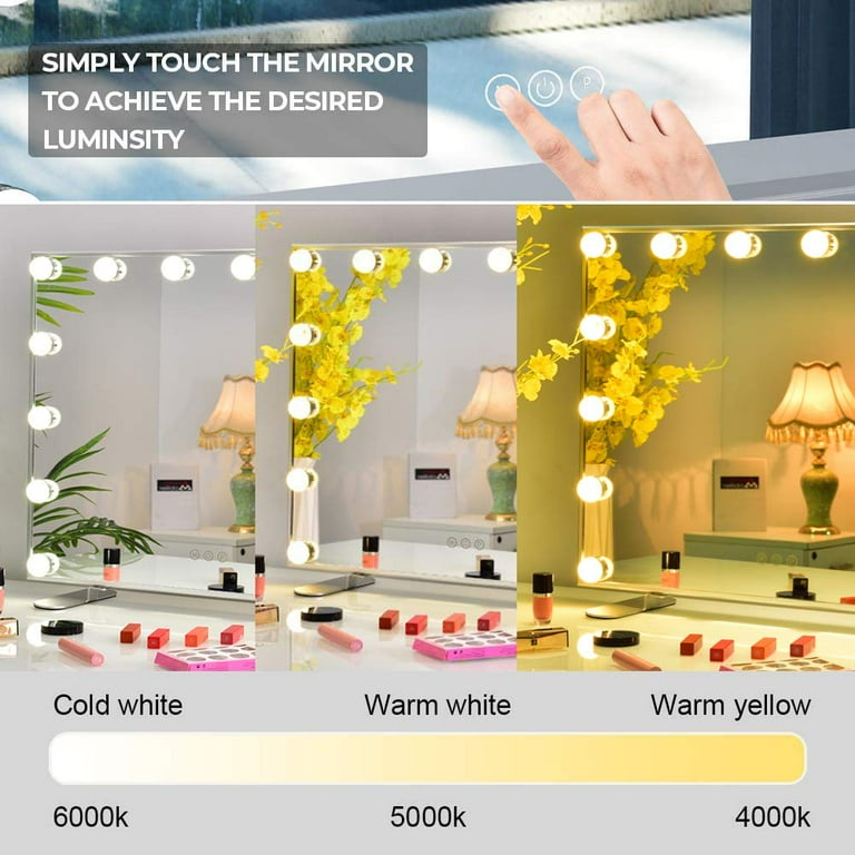 Vanity Mirror With Lights Makeup Mirror With Color Lighting, 40 OFF