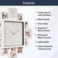 thumbnail image 3 of American Art Decor Picture Frame Collage Clock 12 Photo Display Slots White, 20" x 20", 3 of 7
