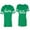 Men Green / Women Green, variant on Groom & Bride Unisex Couple Matching Cotton Jersey style T-Shirt Contrasting stripes on sleeves (Men Green / Women Green) (Men L / Women L)