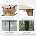thumbnail image 6 of Spaco 10Ft x 10Ft Outdoor Patio Gazebo Canopy Tent Beige, Easy Up Screened Canopy for Patio and Backyard, Easy Set-up Outdoor Gazebo, 6 of 8