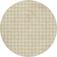thumbnail image 2 of Addison Rugs Dream Shag Premium Machine Washable Transitional Modern Squares Gold Round Rug, 8' x 8', 2 of 8
