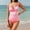 Pink, variant on Women's Swimwear One Piece Tummy Control Underwire Under $10 Gradient Camisole Fold Retract Your Waist Tight Fitting Bikini Swimsuit