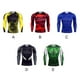thumbnail image 3 of Qarigey Camiseta ajustada para hombre, cuello ajustado, ropa moldeadora transpirable, camisa de compresión duradera elástica, Camisetas Amarillo, 3 of 6