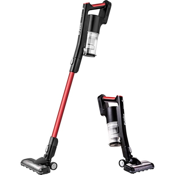 Eureka Lightweight Cordless Vacuum Cleaner, Rechargeable for Hardwood and Pet Hair, Red, NEC101