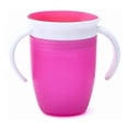 thumbnail image 1 of Vaso de entrenamiento de silicona para bebé, capacidad de 240 ml, sellado de 360 grados, asas dobles, ideal para viajes en casa, color rosa, 1 of 12