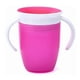 thumbnail image 2 of Taza de entrenamiento de 240 ml de capacidad, con sellado de 360 grados y asas dobles, de silicona para bebés, para viajes en casa, color rosa, 2 of 12