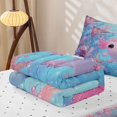 thumbnail image 5 of Manfei Kawaii Axolotl Zipper Twin Comforter Sets with Fitted Sheet and 2 Pillowcases,Ocean Amphibian Print Zipper Bedding Set,Reversible,4 Pieces, 5 of 7