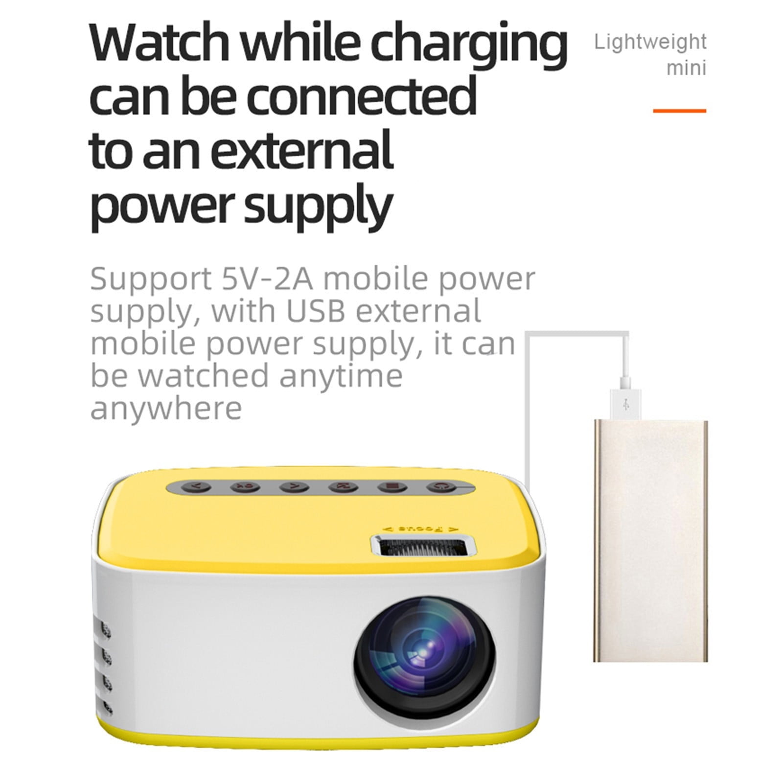 Nkmbld 4K Projector with WiFi and Bluetooth, Portable Small Movie Projector, Compatible with iOS/Android/Windows/TV Stick/Box/Usb/HDMI for Home Entertainment