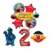 Cookie Monster and Ernie 2nd Birthday Party Supplies and Balloon Bouquet Decorations