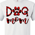 thumbnail image 4 of Inktastic Dog Mom with Paw Print in Plaid T-Shirt, 4 of 5