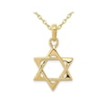thumbnail image 1 of 14K Yellow Gold Star Of David Pendant Necklace with Chain, 1 of 4
