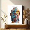 thumbnail image 6 of Distressed Buddha Head Canvas Wall Art，Zen Decor for Living Room Bedroom Yoga Studio Office, 6 of 8