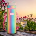 thumbnail image 6 of Tirrinia Single Wine Cooler Bags - Insulated & Padded Portable Wine Tote Carrier for Travel, BYOB Restaurant, Wine Tasting, Party, Great Christmas Fathers Day Gifts for Wine Lover, Rainbow, 6 of 7