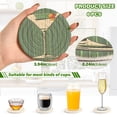 thumbnail image 2 of Yayeee 6 PCS Drink Coasters with Holder Set Woven Absorbent Round Tabletop Hot Pad, Martini Olive, 2 of 7