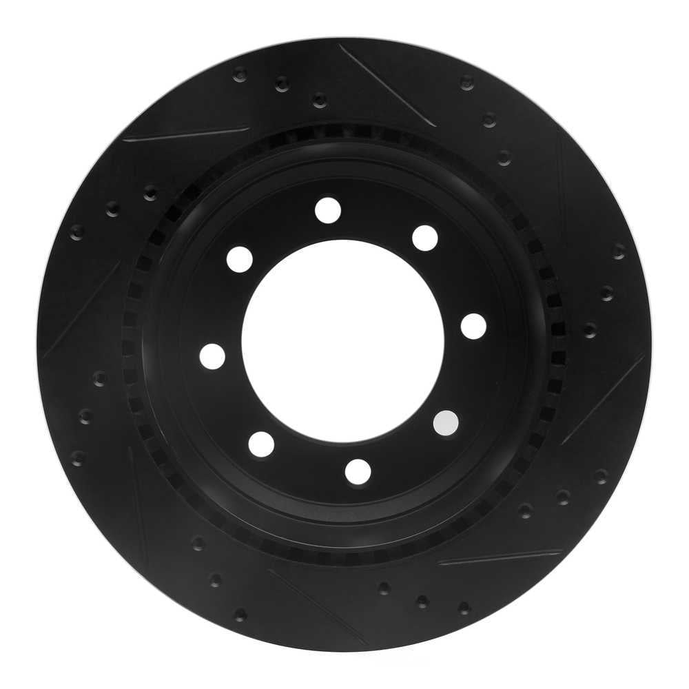 Dynamic Friction Company 633-54208L DFC Brake Rotor - Drilled And Slotted - Black