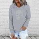 thumbnail image 1 of Puntoco Mujer Moda Casual Impreso Blusa de manga larga Bolsillo Pullover tops Sudaderas con capucha Puntoco Puntoco-323, 1 of 7