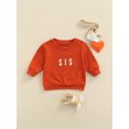 thumbnail image 2 of xiaxaixu Bambin Lettre Motif Manches Longues Col Rond Décontracté Sweat-Shirts, 2 of 8