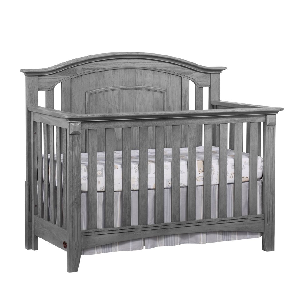 Oxford Baby Willowbrook 4in1 Convertible Crib, Graphite Gray