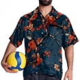 thumbnail image 4 of Tree Men's Casual Printed Button Down Short Sleeve Beach Shirts, 4 of 6