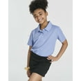 thumbnail image 3 of Real Essentials 3 Pack: Girls' Short Sleeve Performance Polo School Uniform(Ages 4-18), 3 of 6