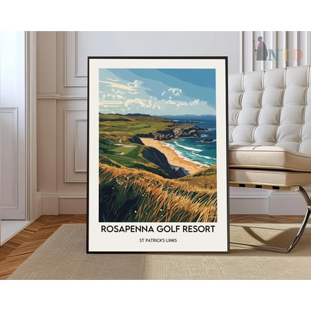Rosapenna Golf Donegal Poster, Unframed Paper Poster 8x10in