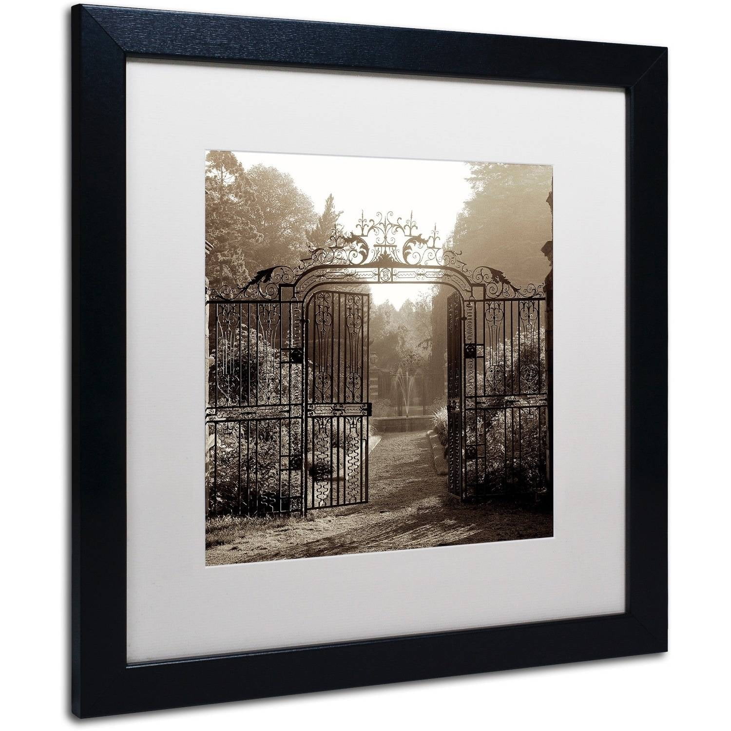 Trademark Fine Art "Hampton Gates III" Canvas Art by Alan Blaustein, White Matte, Black Frame