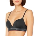 thumbnail image 1 of Bralette Tommy Hilfiger para mujer, sin costuras, ligeramente forrado, negro, 1 of 2