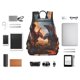 thumbnail image 4 of Balery Lava Dragon Mochila Ligera para Hombres y Mujeres – Resistente y Impermeable, Ideal para la Escuela, el Trabajo, los Viajes y el Uso Diario, 4 of 7