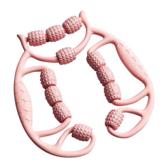 12-Round Leg Roller Massager, Portable Calf Muscle Relaxation Tool, 360掳Compression, Suitable for Calves, Tennis Elbow and Pain Relief, Pink