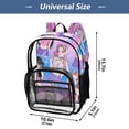 thumbnail image 2 of Iauyy Clear Backpack Heavy Duty PVC Transparent Backpack for College Workplace, Colorful Girl, 2 of 8