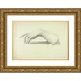 thumbnail image 1 of Elizabeth Murray 18x13 Gold Ornate Wood Frame and Double Matted Museum Art Print Titled - Left Forearm and Hand, 1 of 4