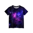 thumbnail image 4 of Girls Summer Shirts Short Sleeve Graphic Print Crew Neck Blouses Kids Casual Cute Summer T-Shirts, Green 130, 4 of 4