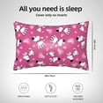 thumbnail image 4 of KLL Love Dog Pattern Silk Pillowcase for Hair and Skin Standard Size 20"X 30" Soft Breathable Pillow Covers for Sleeping, 4 of 6