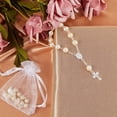 thumbnail image 3 of 30 piezas de mini rosarios acrílicos para bautizo de 11.5 cm color plata, 3 of 7