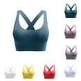 thumbnail image 3 of High Impact Sports Bras for Women Cross Back Strappy Padded Wireless Bras Push Up Yoga Athletic Exercise Underwear, Blue, S, 3 of 3