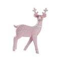 thumbnail image 4 of CoudarTitie Christmas Reindeer Statue Animal Adornment Home Decor for Porch Patio Office Pink Standing, 4 of 9