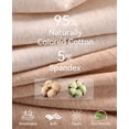 thumbnail image 4 of MecTo Natural Colored Cotton Underwear for Women, 3-Pack Dye-Free Skin-Friendly Briefs Breathable Ladies Panties, 4 of 7