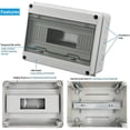 thumbnail image 3 of Caja eléctrica impermeable para exteriores de una pieza IP65, 12 módulos, superficie de plástico ABS IP65, caja eléctrica impermeable para exteriores, gabinete de control, unión b, 3 of 5