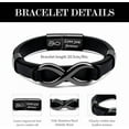 thumbnail image 6 of CWMMLS Mens Infinity Knot Bracelet, Valentines Day Gift for Him to My Man Leather Bracelet I Love You Mens Bracelet Mens Birthday Gift Boyfriend Husband Couple, 6 of 7