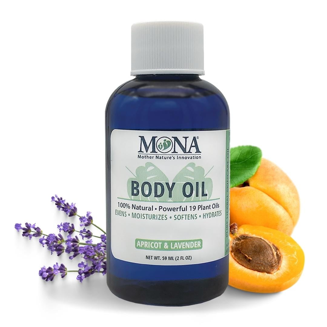 MONA BRANDS All Natural Body Oil | Anti-Aging (Apricot & Lavender) | 2 oz