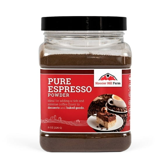 Hoosier Hill Farm Pure Espresso Powder, 8 oz, Vegan and Low Calorie