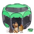 thumbnail image 2 of Parque para Mascotas Parque para Perros Emergente, Jaula para Perros Suave y Plegable Parque para Exteriores Impermeable Portátil para Recuperación de Pollos y Perros con Tazón, 36" Duradero para Viajar, Mediano, 2 of 9