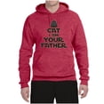 thumbnail image 3 of Cat I Am Your Father Cat Lover Unisex Graphic Hoodie Sweatshirt, Vintage Heather Red, Medium, 3 of 5