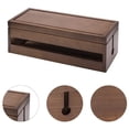 thumbnail image 6 of Box Wooden Cord Organizer Box for Extension Cord Power Stripe Surge Protector Wire (Coffee Color), 6 of 8